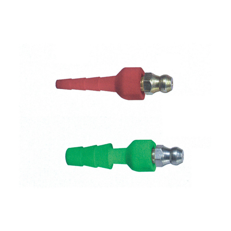 Injecteurs en plastique rouge et vert, 4 mm