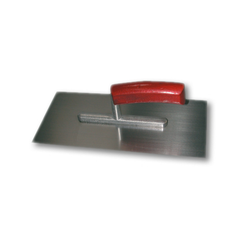Platoir lame en acier 280 x 130 x 0,75 mm, avec manche en bois rouge
