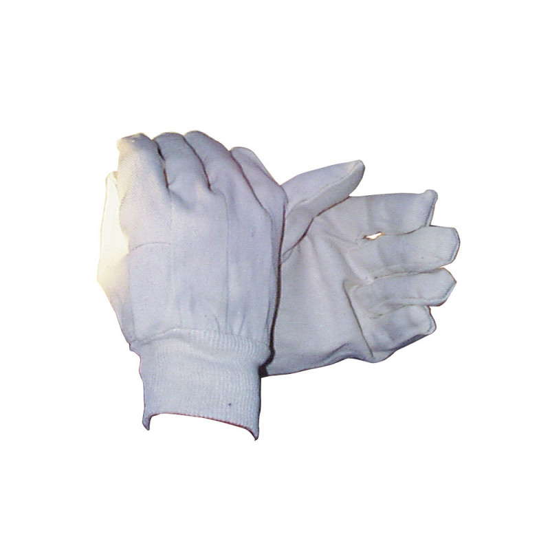 Paire de gants blancs en coton pour travaux